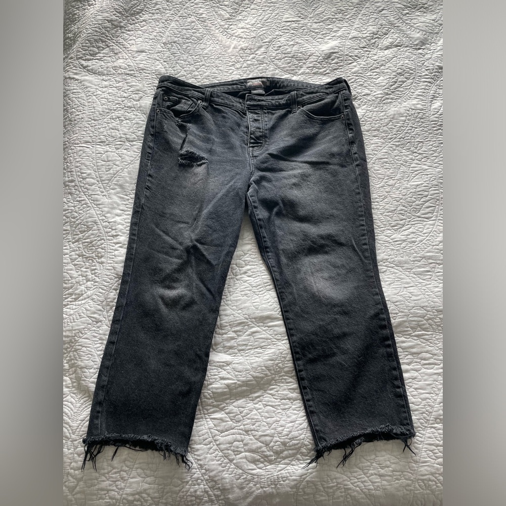 Torrid Crop Boyfriend Jean - Classic Denim Medium Wash